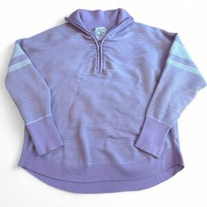 Offline by Aerie Lavender Half Zip Pullover Sweatshirt Size L